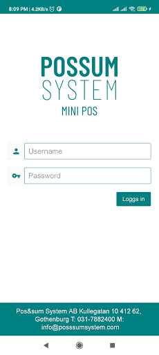 Android application POSSUM MiniPOS screenshort