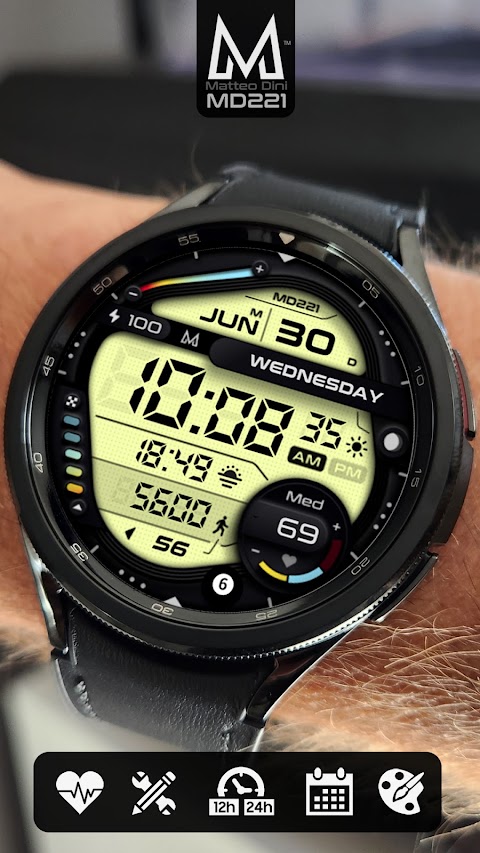 MD221 - Digital watch faceのおすすめ画像5
