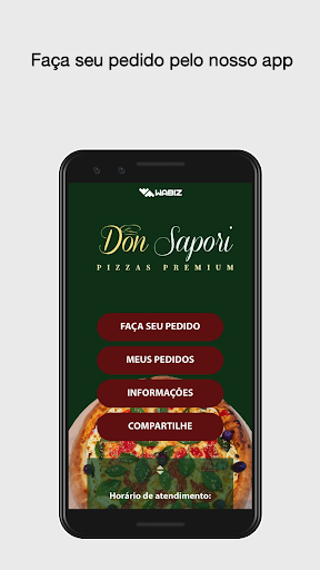Android application Don Sapori Pizzaria screenshort
