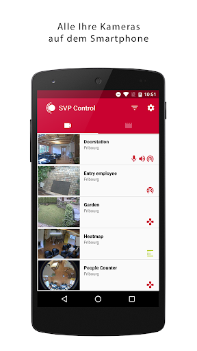 Android application SVP Control screenshort
