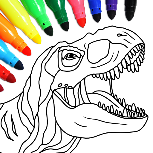 Dino Coloring Game Logo
