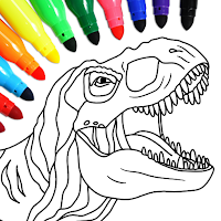 Permainan warna dinosaurus