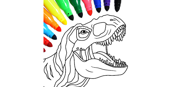 Como desenhar e pintar Dinossauro T-Rex do jogo do Google Chrome