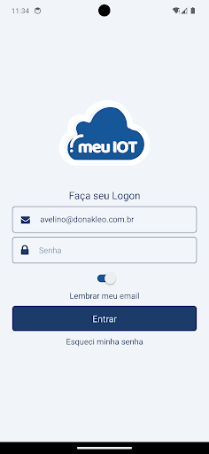 Android application Meu IOT screenshort