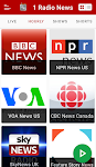 screenshot of 1 Radio News - Hourly, Podcasts, Live News