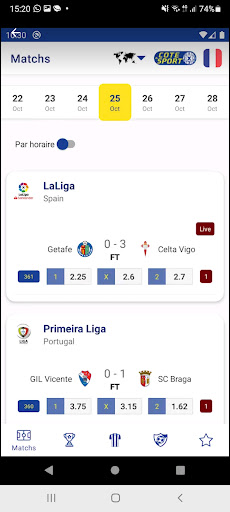 Android application CotéScores Prono by MDJS screenshort