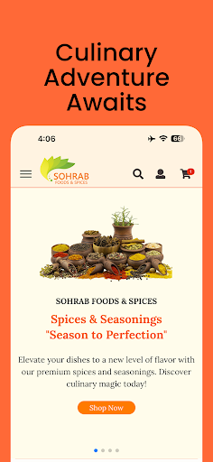 Android application Sohrab Foods screenshort
