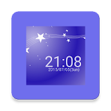 七夕 天の川イメージ 時計のライブ壁紙 icon