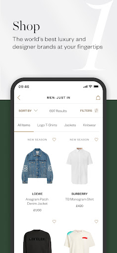 Android application Harrods screenshort