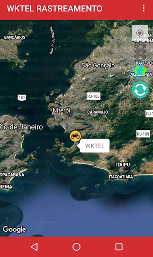 Android application WKTEL RASTREAMENTO screenshort