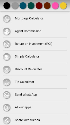 Android application Mortgage Calculator screenshort