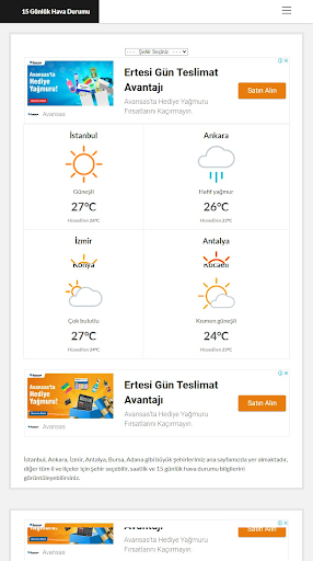 15 Günlük Hava Durumu Screen 2