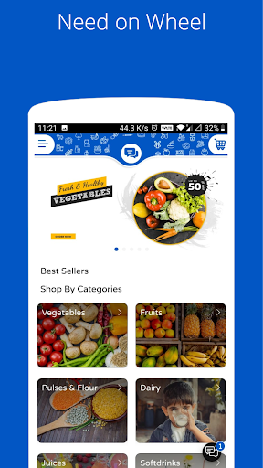 Android application Need on Wheel- Online Grocery screenshort