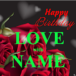 Cover Image of Download Happy Birthday GIFs with Name & Love Roses Sticker 5.2 APK
