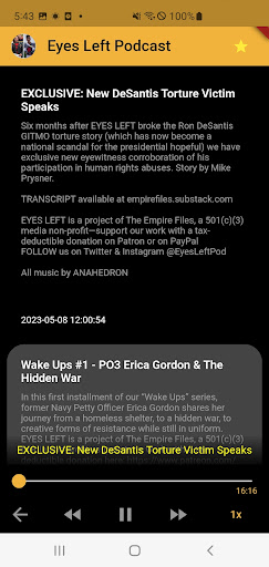 Ratpoison Podcast player Screen 3