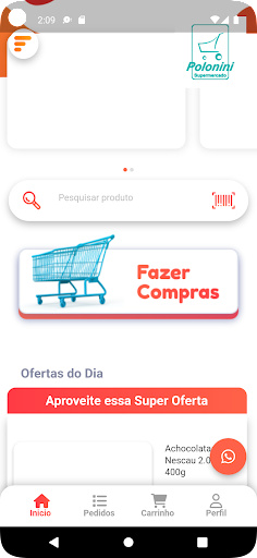 Android application Polonini Supemercado screenshort