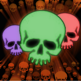 Glowing Neon Skulls Theme icon