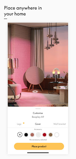 Android application B&O AR Experience screenshort