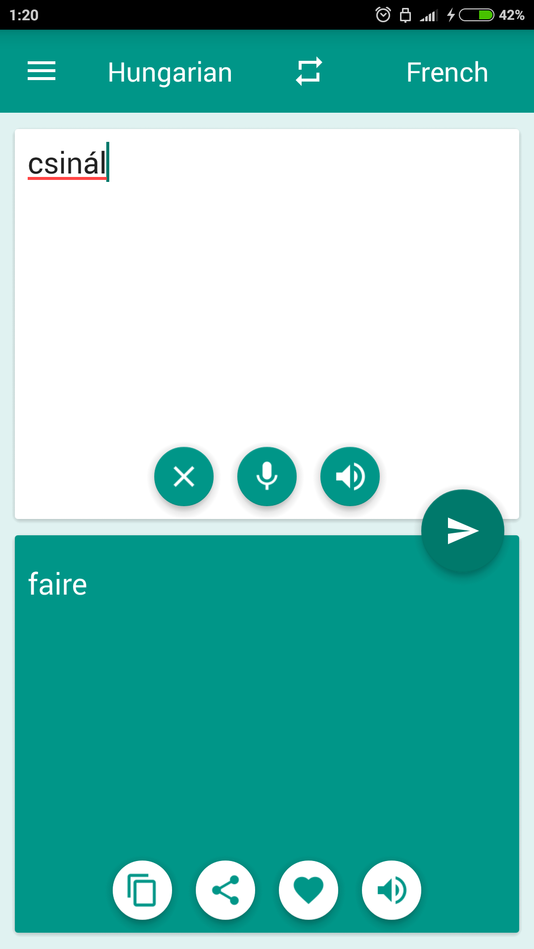 Android application French-Hungarian Translator screenshort
