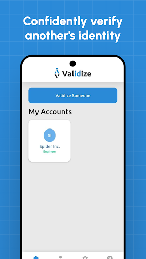 Android application Validize screenshort