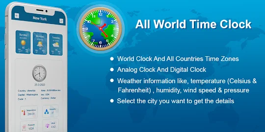 World Time Clock And Weather