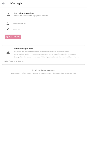 Android application UDO App screenshort