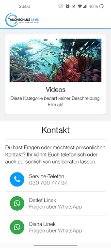 Tauchschule Linek Screen 3