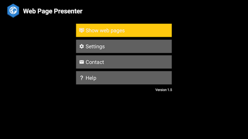Android application Web Page Presenter Demo screenshort
