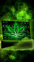 screenshot of Neon Rasta Weed Wallpapers Keyboard Background