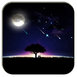 meteor and moon livewallpaper icon