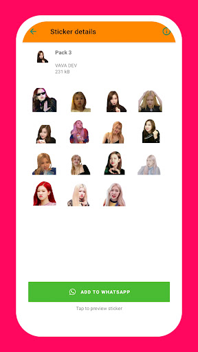 Rose Blackpink WAStickerApps Screen 3