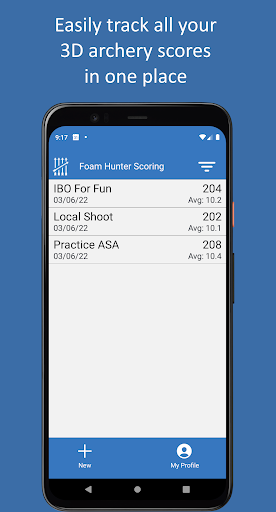 Android application Foam Hunter Scoring screenshort