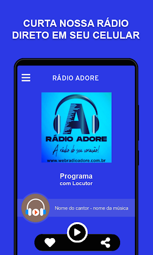 Android application RÁDIO ADORE screenshort