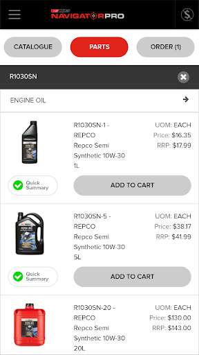 Navigator Pro Mobile Screen 2