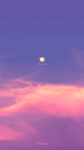 Android application 카카오톡 테마 - 보랏빛 하늘_Moon screenshort