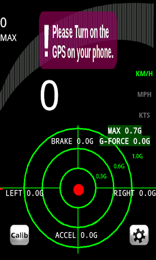 Screenshot of Speedometer with G-FORCE meter