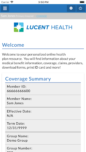 Lucent Health Mobile Screen 2