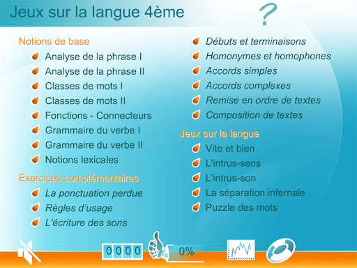 Android application FRANÇAIS Étude de la langue 4e screenshort