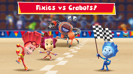Fixies vs Crabots! 螺丝钉:8運動游戏多人