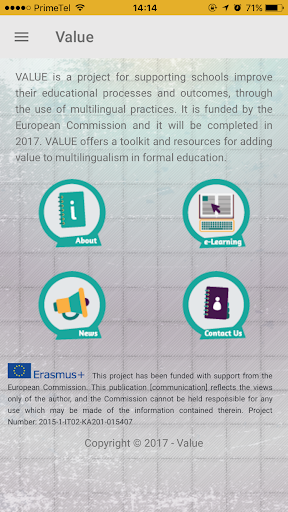Android application VALUE Multilingualism screenshort
