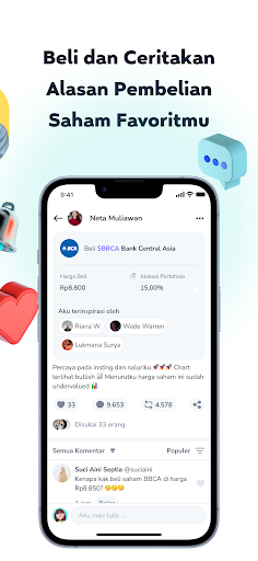 Bebas - Social Investing App Screen 3