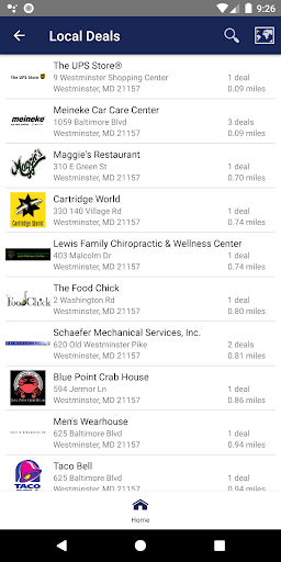 Android application Advantage Rewards - ACNB screenshort