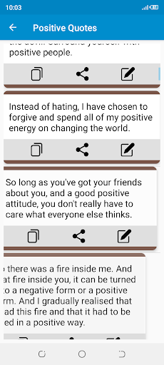 Positive Quotes App Screen 2