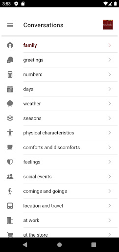 Android application East Cree Conversation screenshort