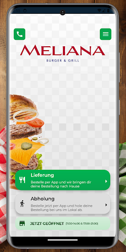 Android application Meliana Burger & Co screenshort