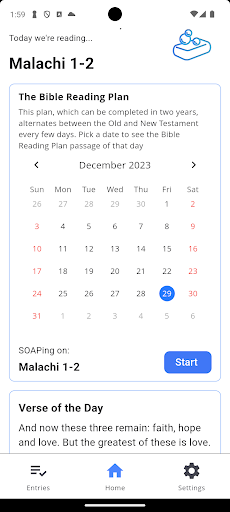 Android application Daily SOAP - Bible Reading App screenshort
