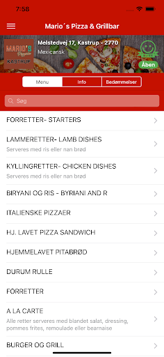 Android application Mario´s Pizza & Grillbar screenshort