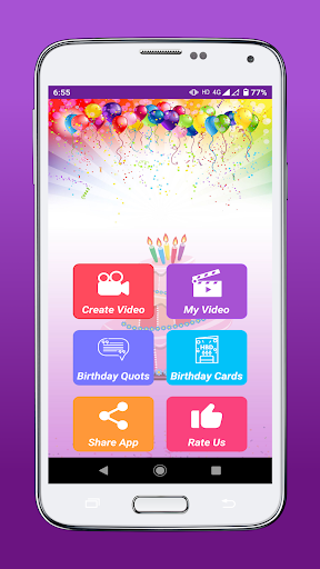 Android application Birthday Video Maker screenshort