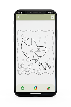 サメの塗り絵ゲームのおすすめ画像5