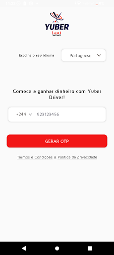 YUBER Taxi - Driver Screen 2